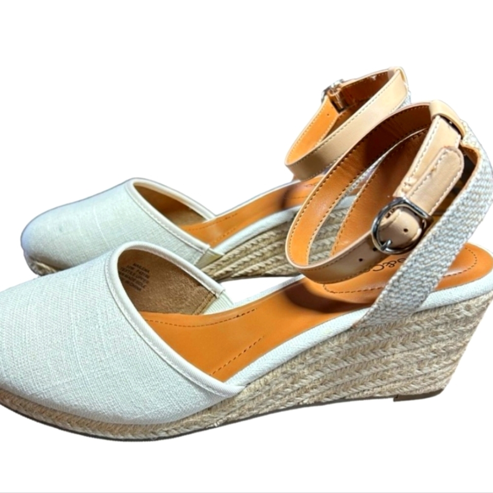 STYLE & CO Women's Mailena Wedge Espadrille Sandals Size 10 Wide Width